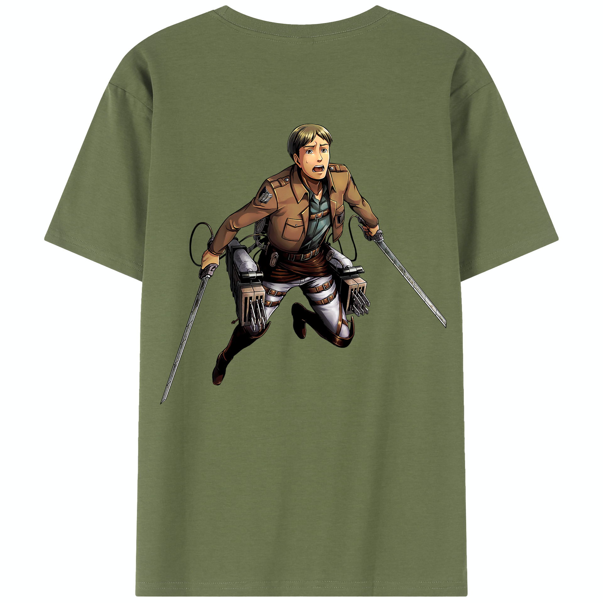 （画像用） 進撃の巨人 Attack on Titan 綿100％半袖Tシャツ（背面プリント）